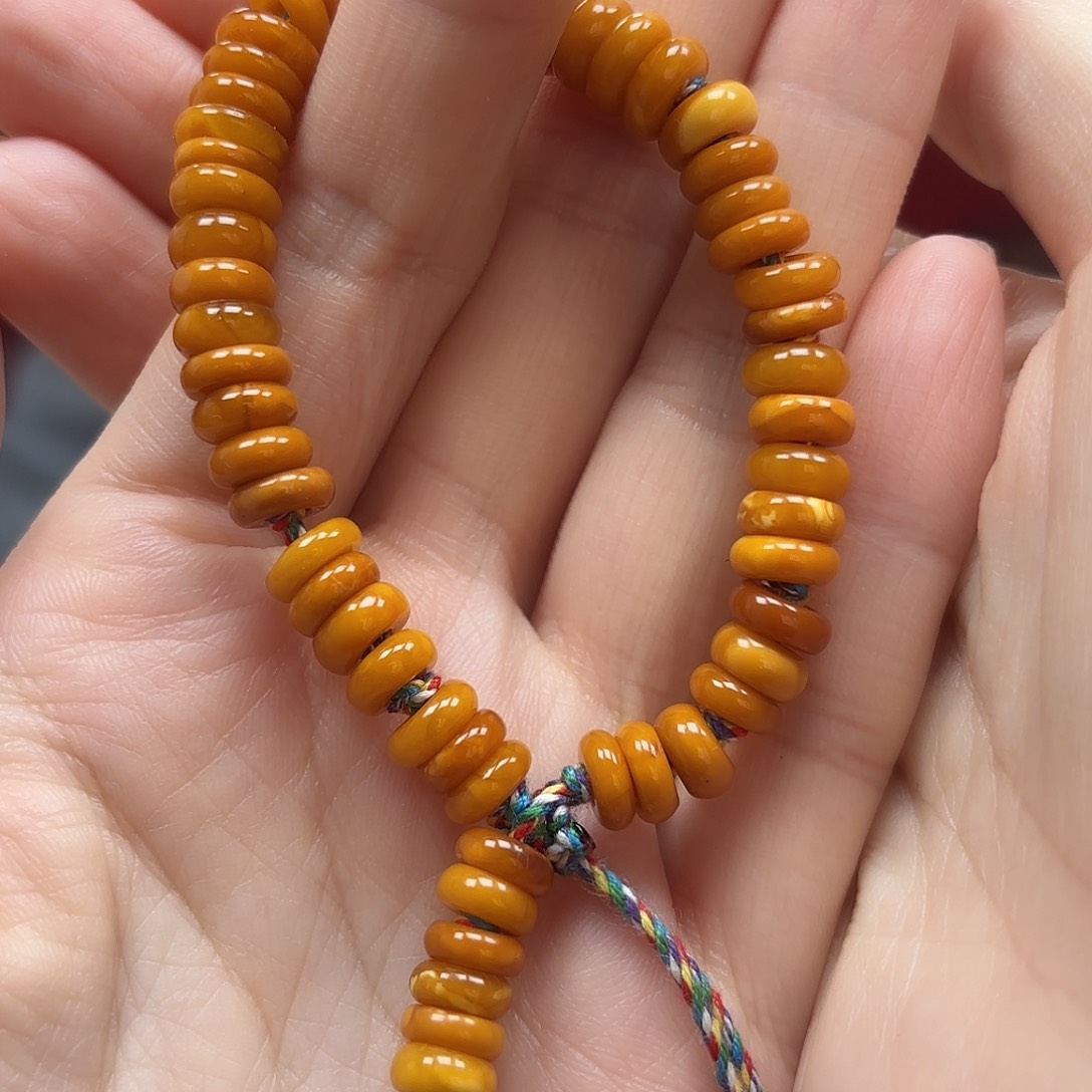 琥珀裸石未镶嵌21手串