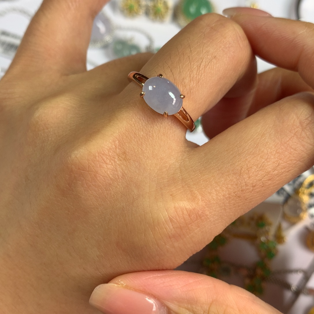 翡翠银S925镶嵌戒指戒指