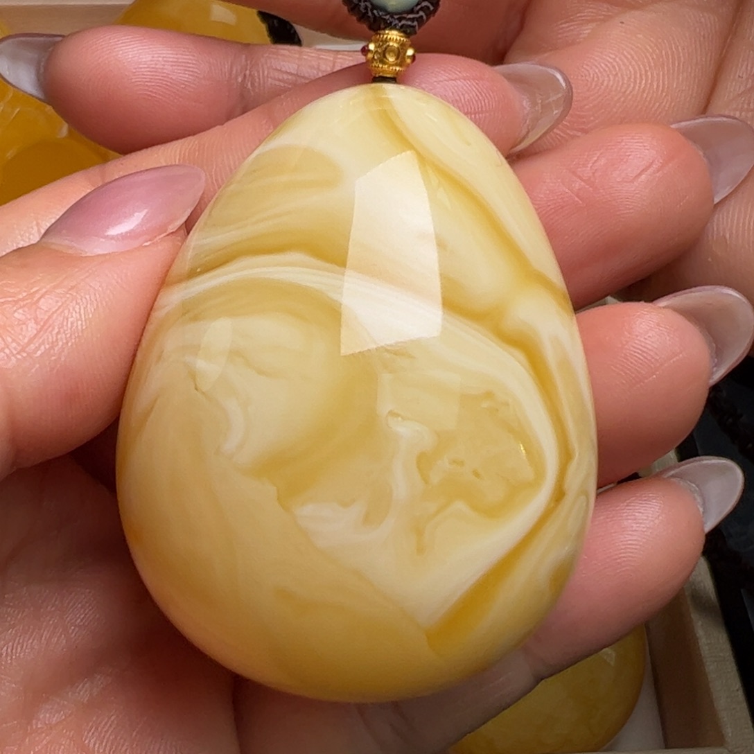 蜜蜡毛衣链未镶嵌