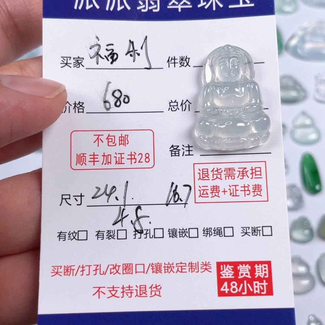 颈饰未镶嵌翡翠缅甸a货翡翠