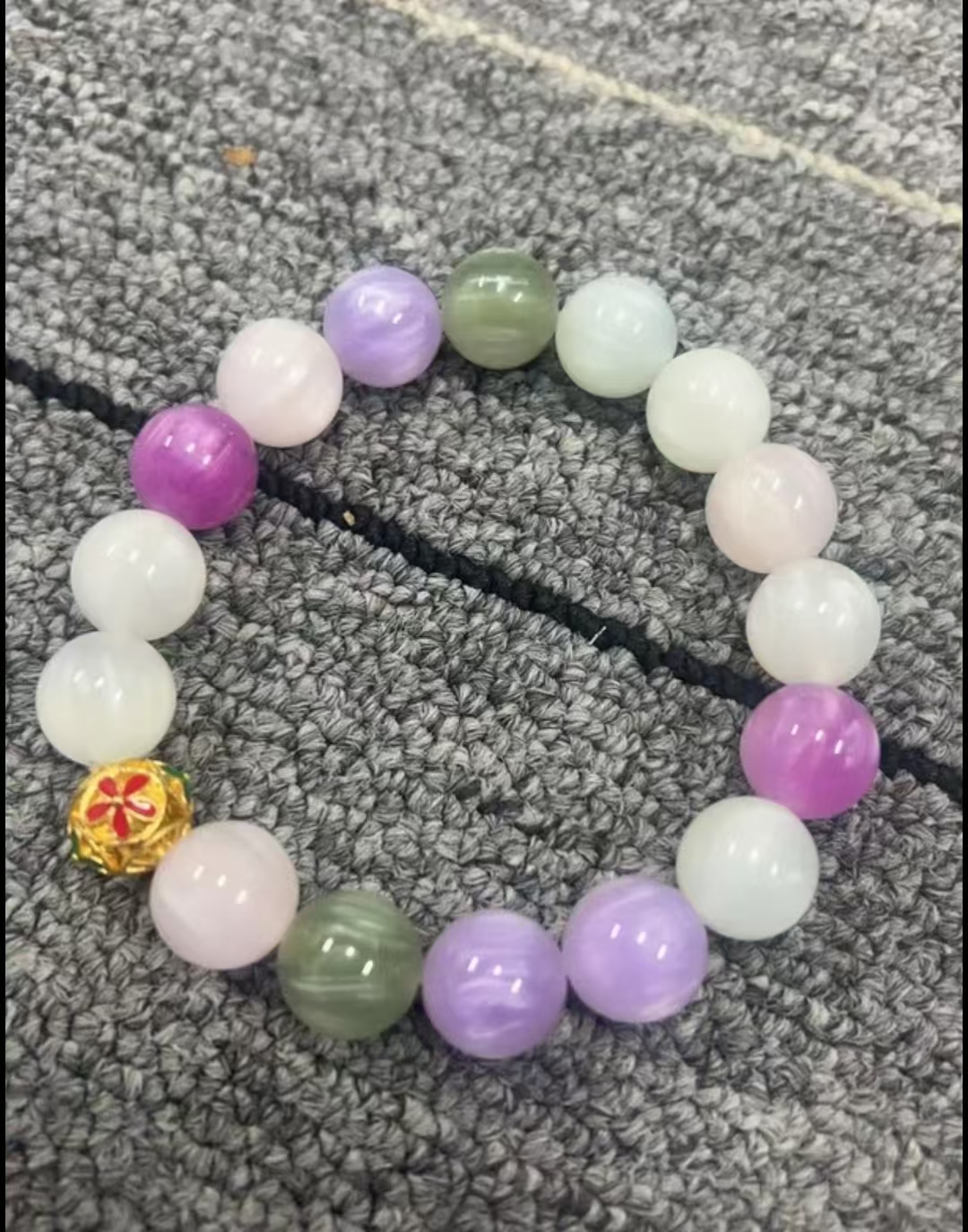 手链 七彩变色海云母单圈手串S1116