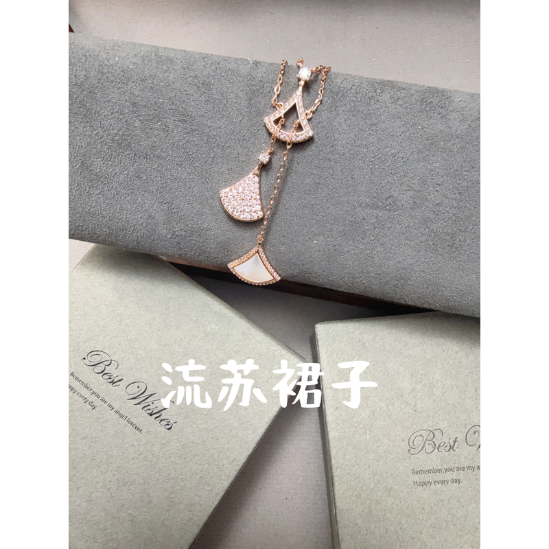 合金项链 V金高版本项链 流苏裙子项链 047