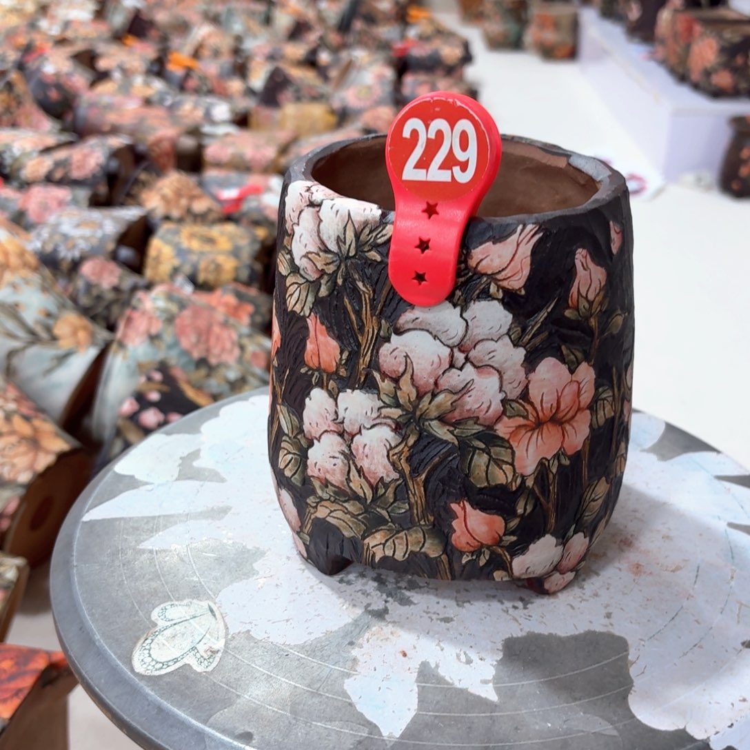 粉***茶紫砂花盆陶瓷多肉花盆精品