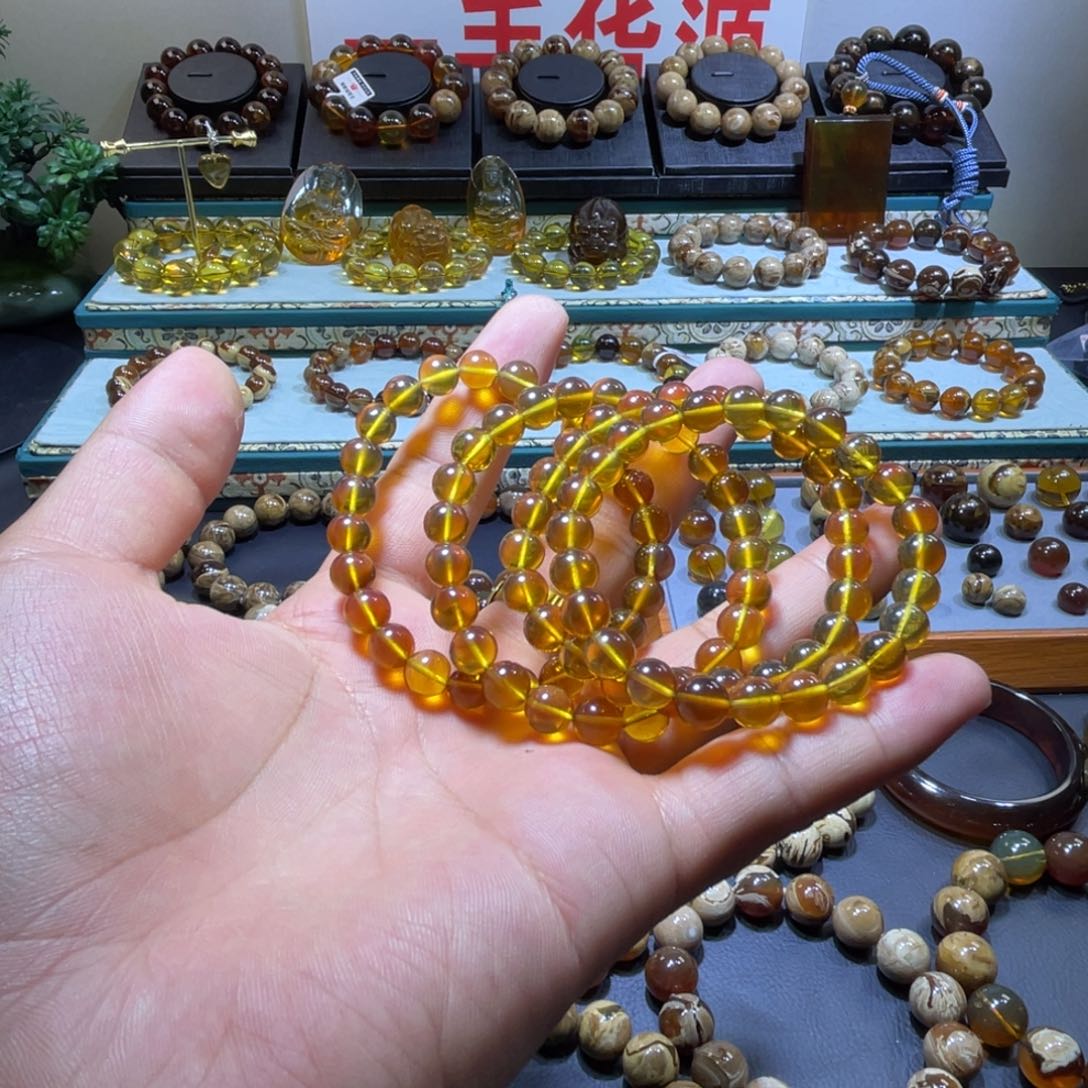 未镶嵌琥珀手串缅甸琥珀金棕手串。福利款任选1️⃣条