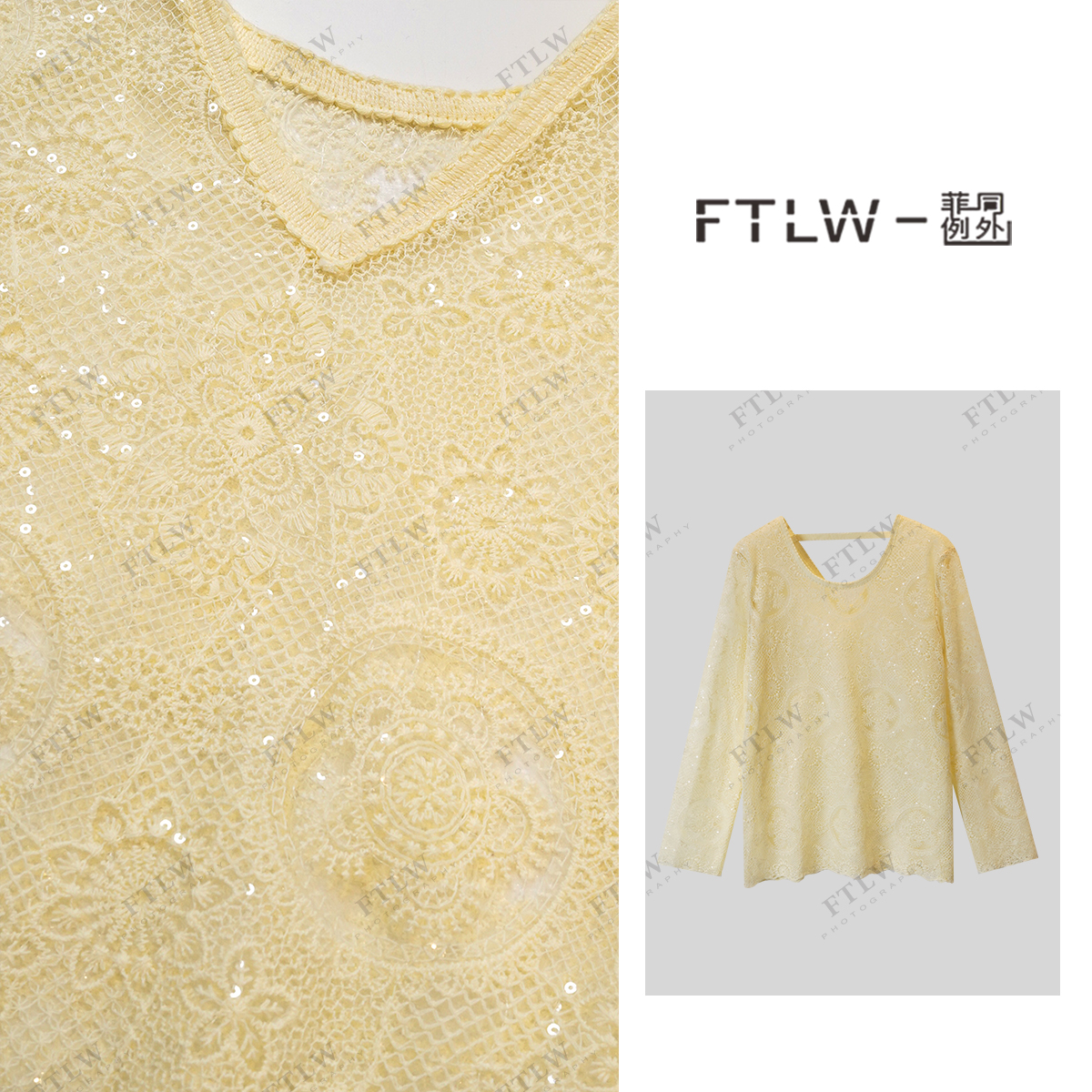 板熙FTLW-【温柔时光】轻奢高级感气质时尚优雅女装上衣-3442