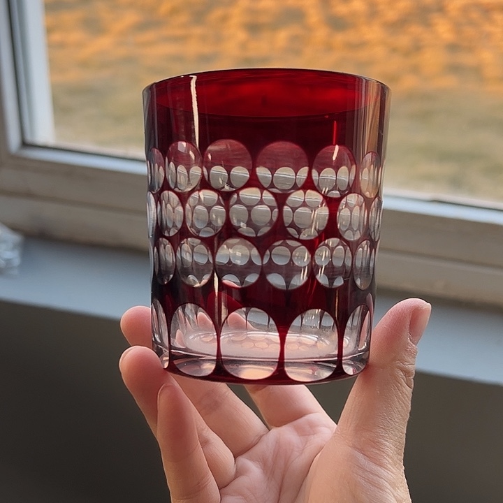 手柄款水晶玻璃微瑕一个