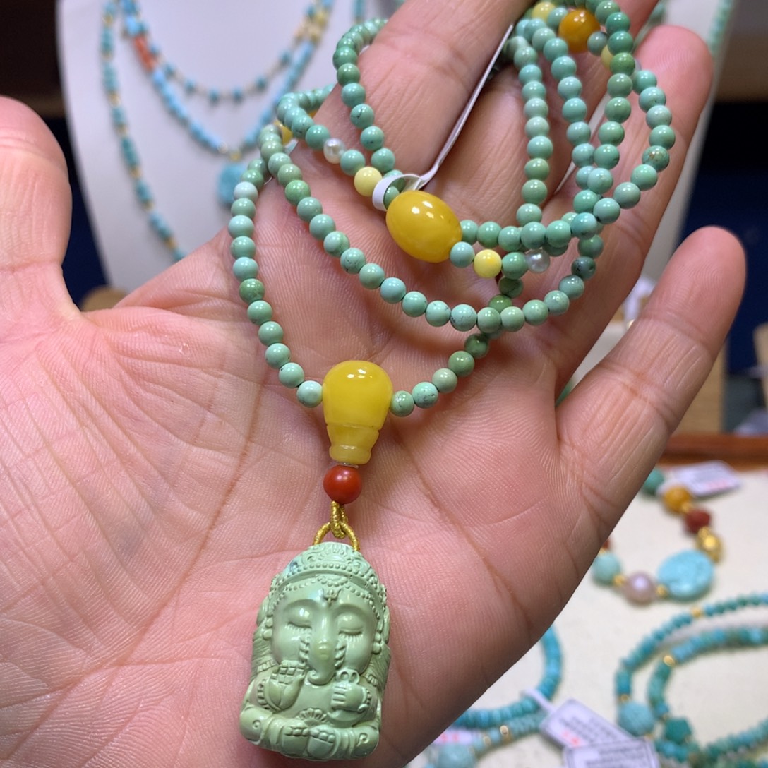 绿松石未镶嵌毛衣链