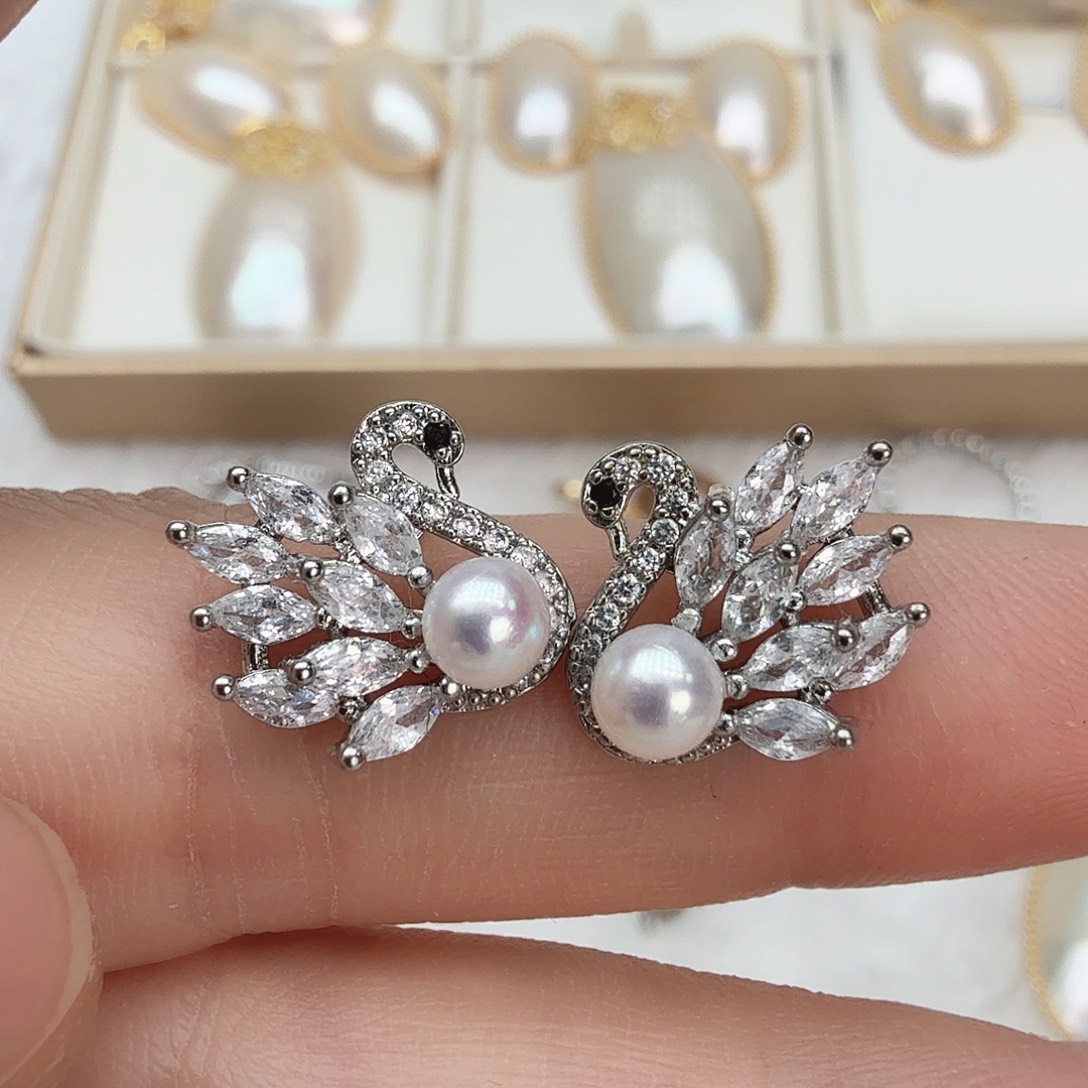 未镶嵌耳饰淡水珍珠