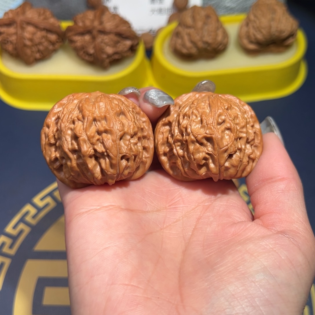 文玩核桃把件磨盘43全品