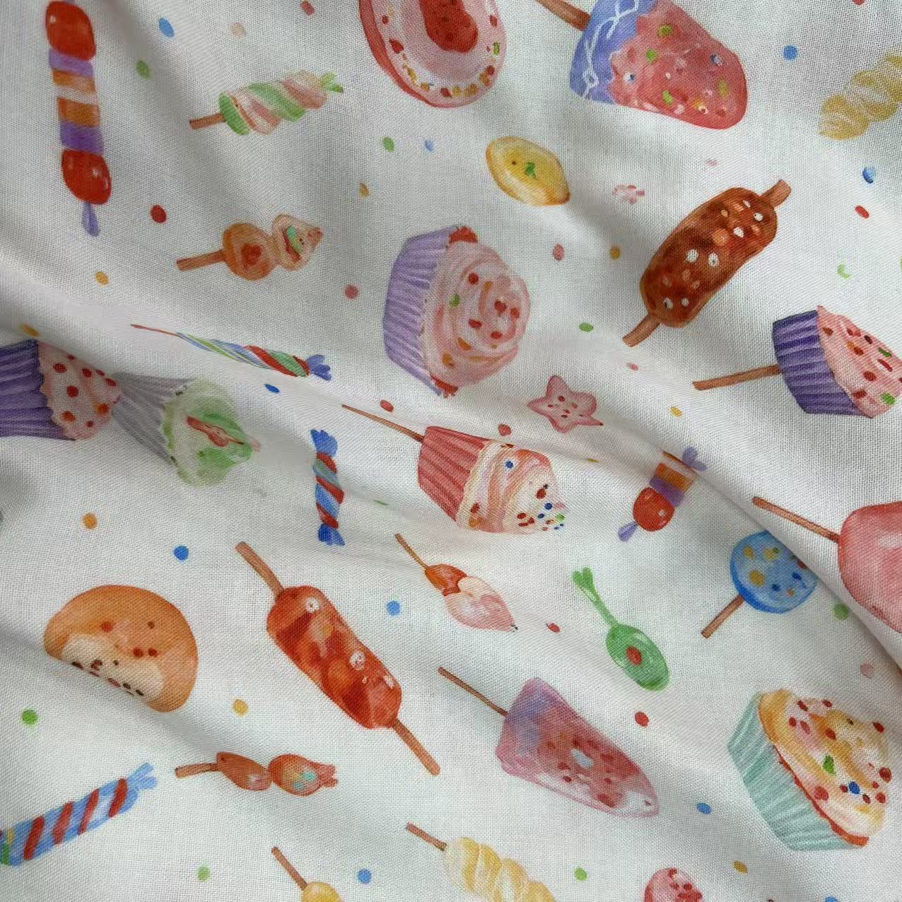 【绒兰】（门幅1.5米）竹纤维双层纱面料 74号 冰淇淋蛋糕