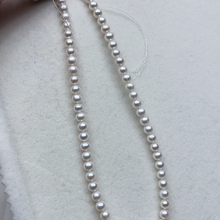 淡水珍珠颈饰银S925镶嵌卡6➕极光白炫彩