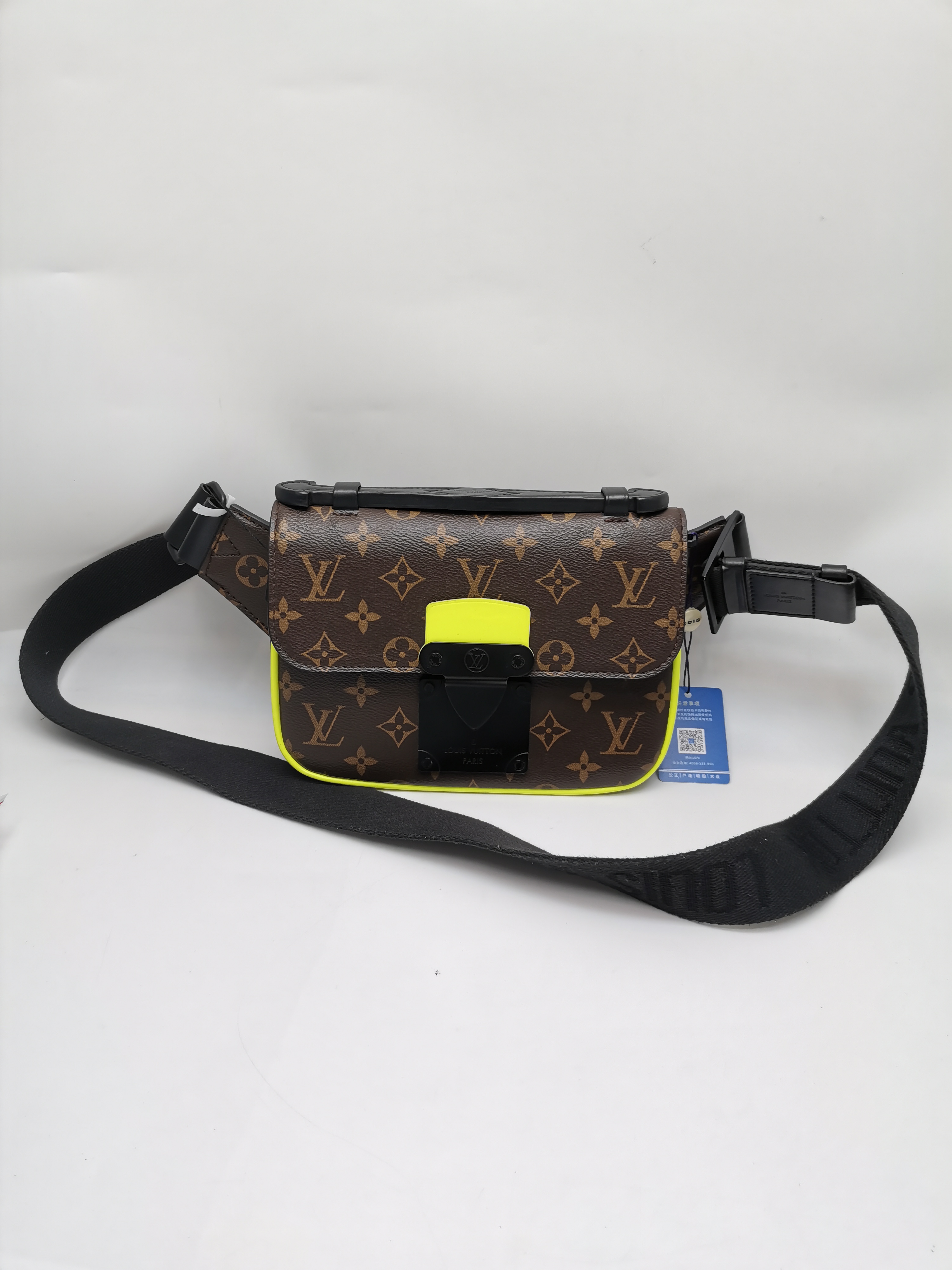 99新 LouisVuitton/路易威登 97新18226 LV棕老花Slock邮差包包腰