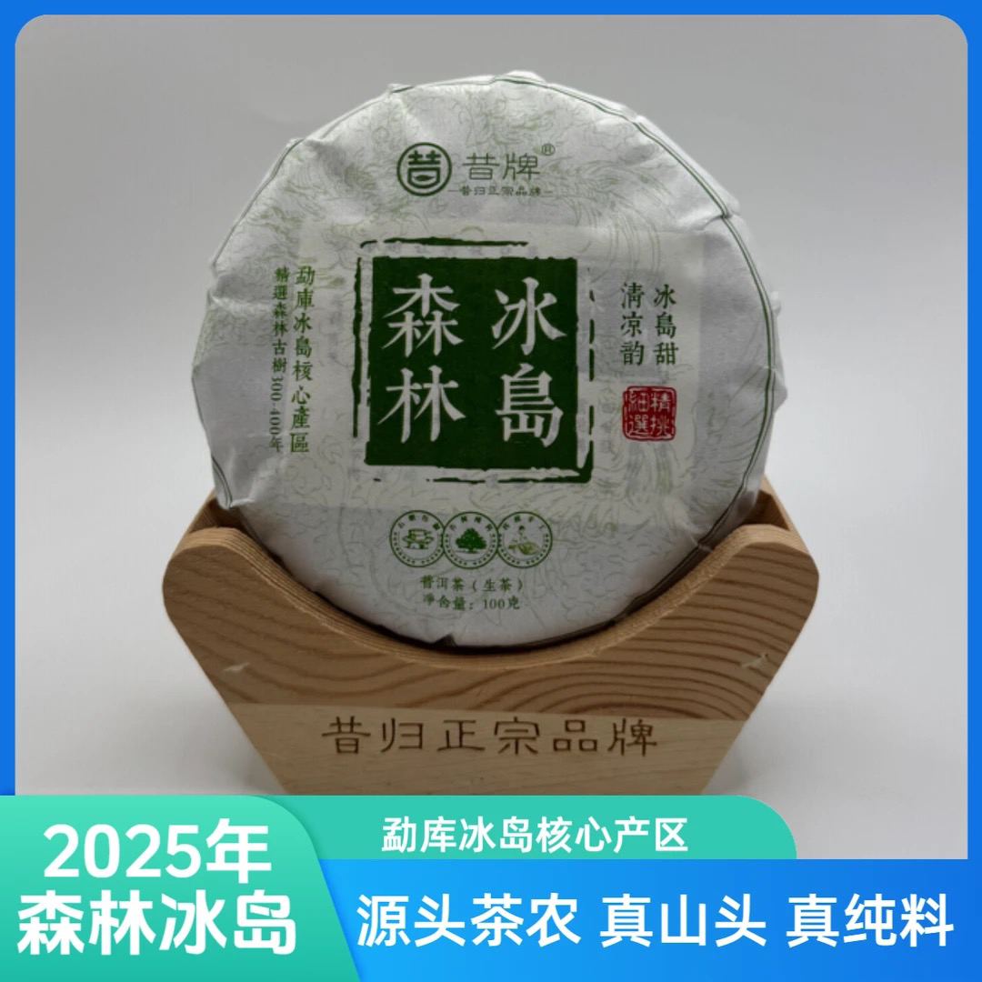 2025年头春森林冰岛普洱茶生茶100克饼