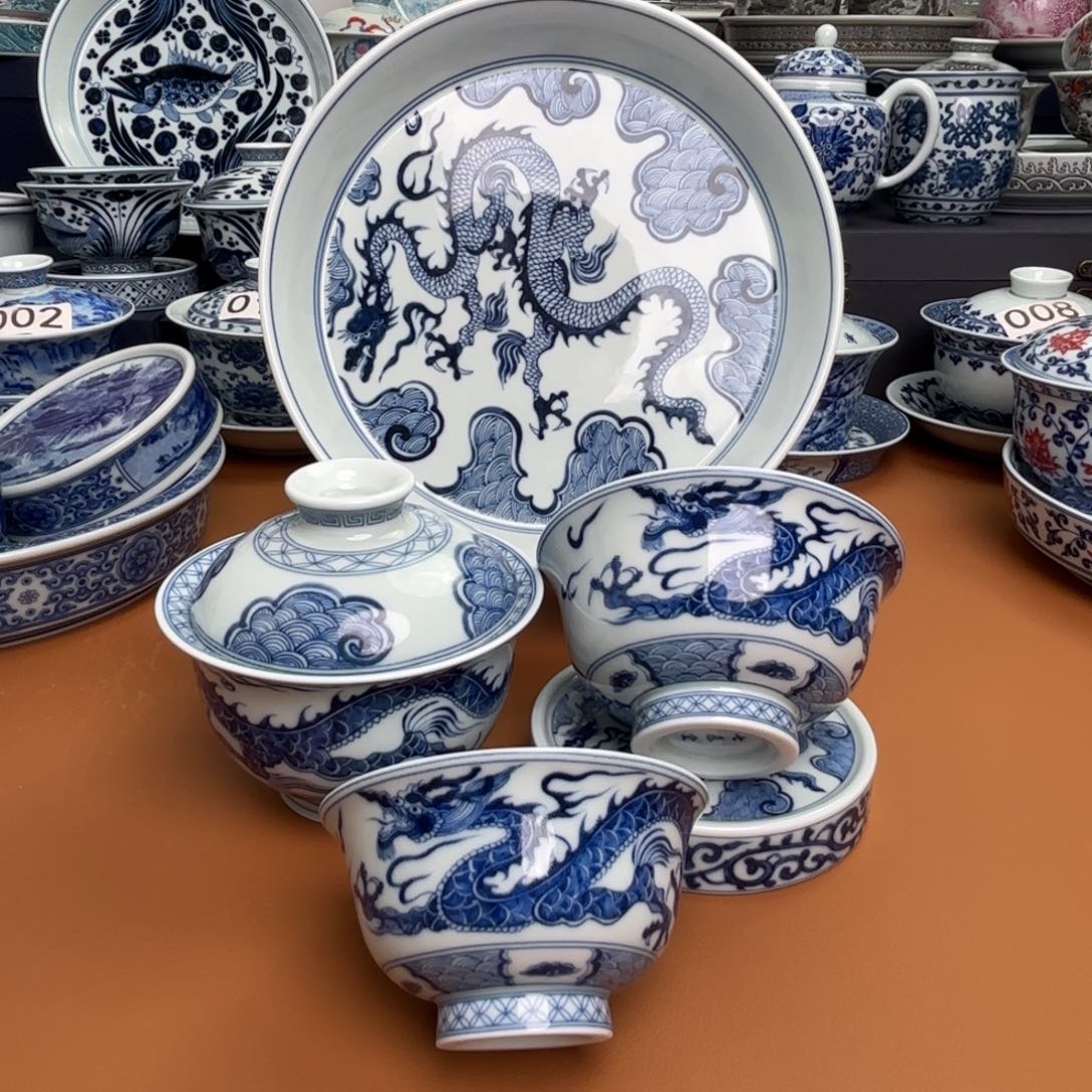 景德镇陶瓷五件套无礼盒