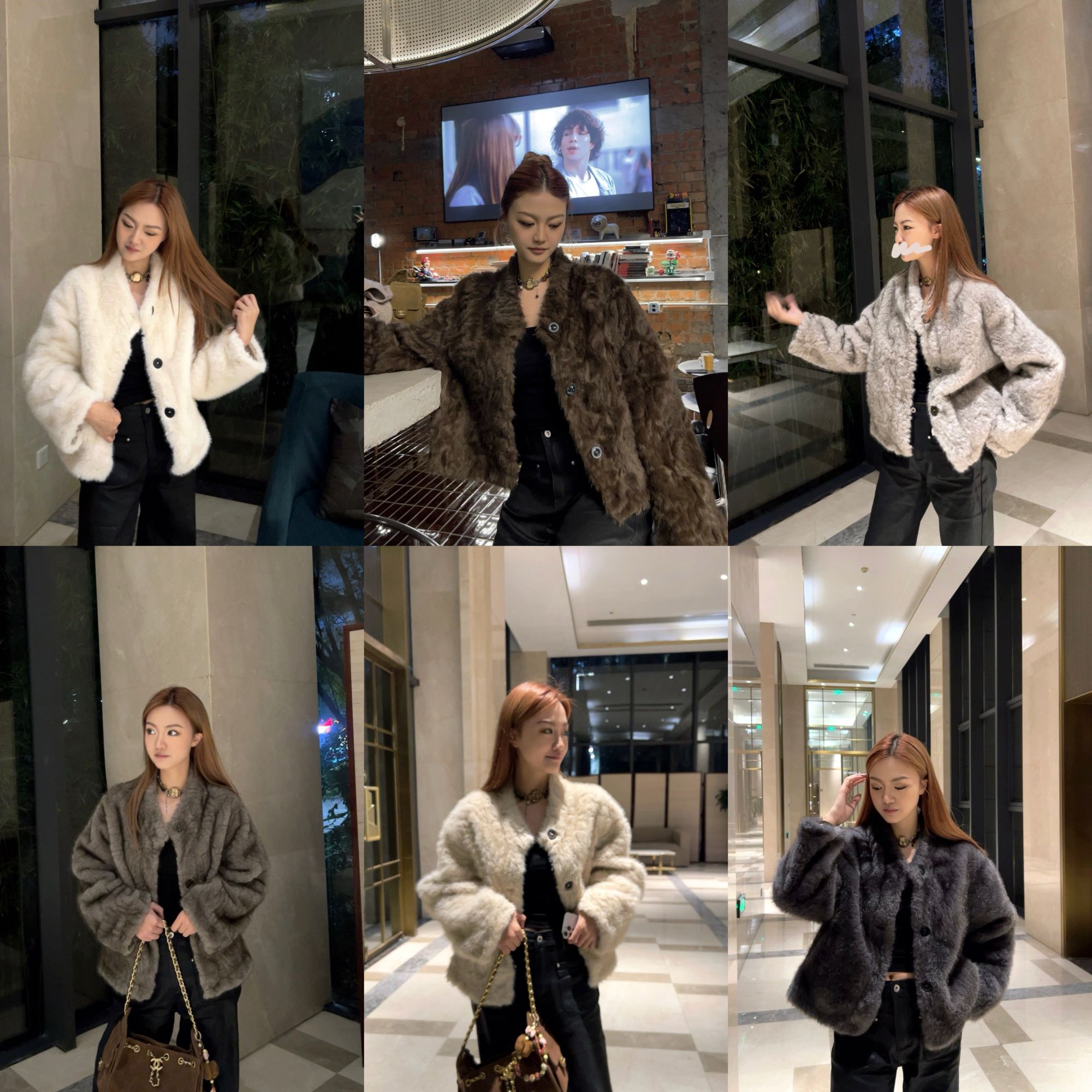 千金风通勤风大衣常规袖时尚女士冬季单排扣短外套