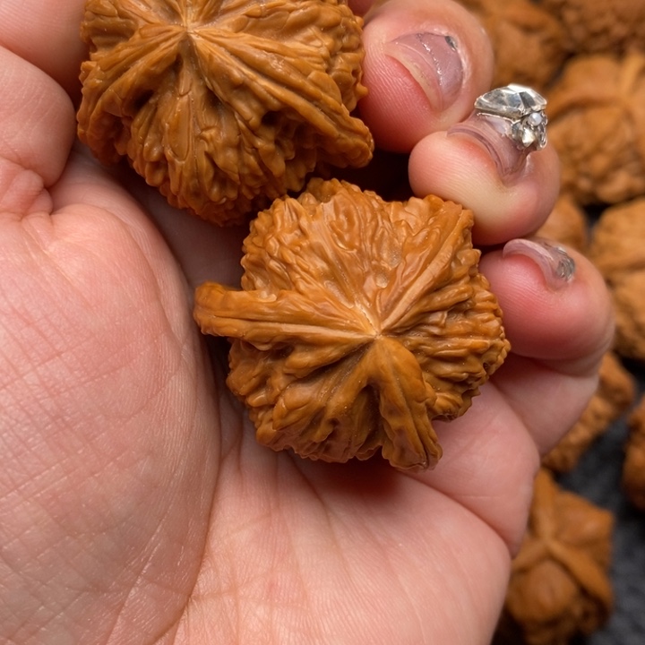 核桃把件拼接白狮子4