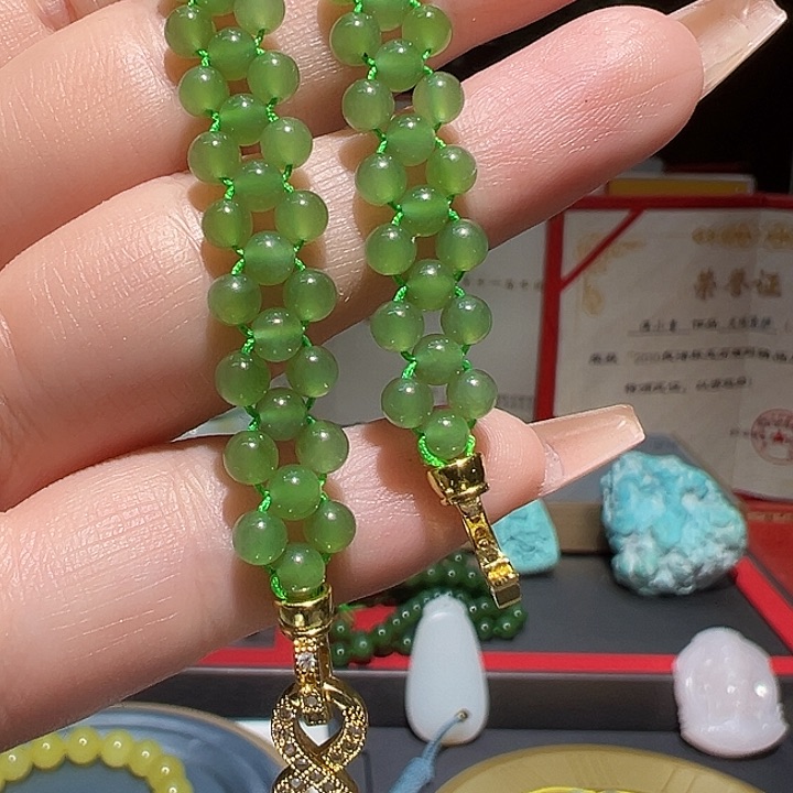 合金手链和田玉（糖玉）