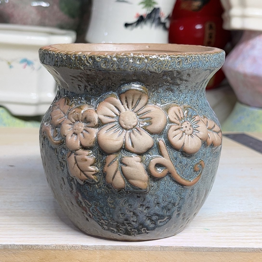 陶瓷绿植多肉微瑕花盆外口径：10*11