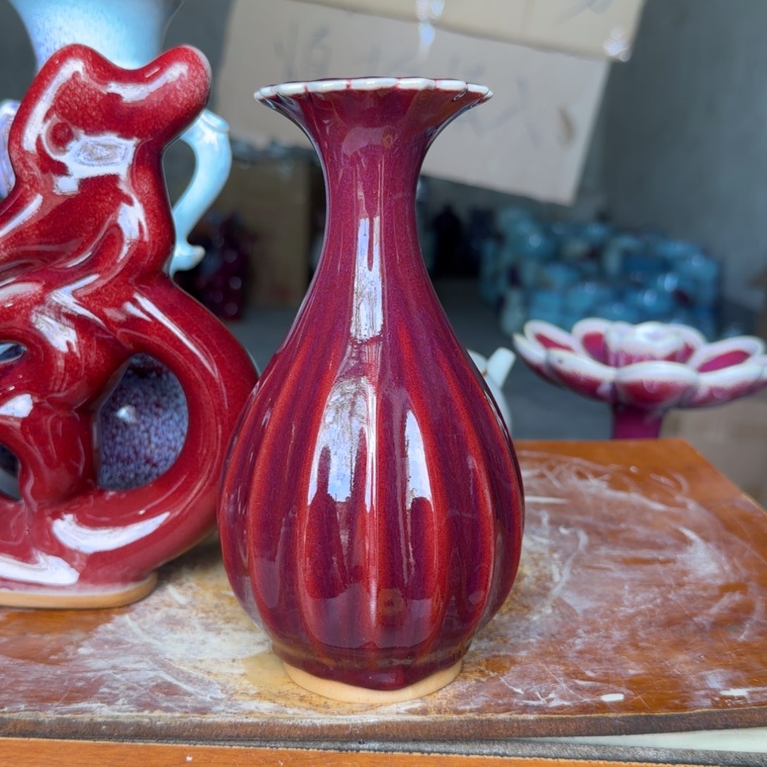 陶摆件郑家钧窑摆件微瑕