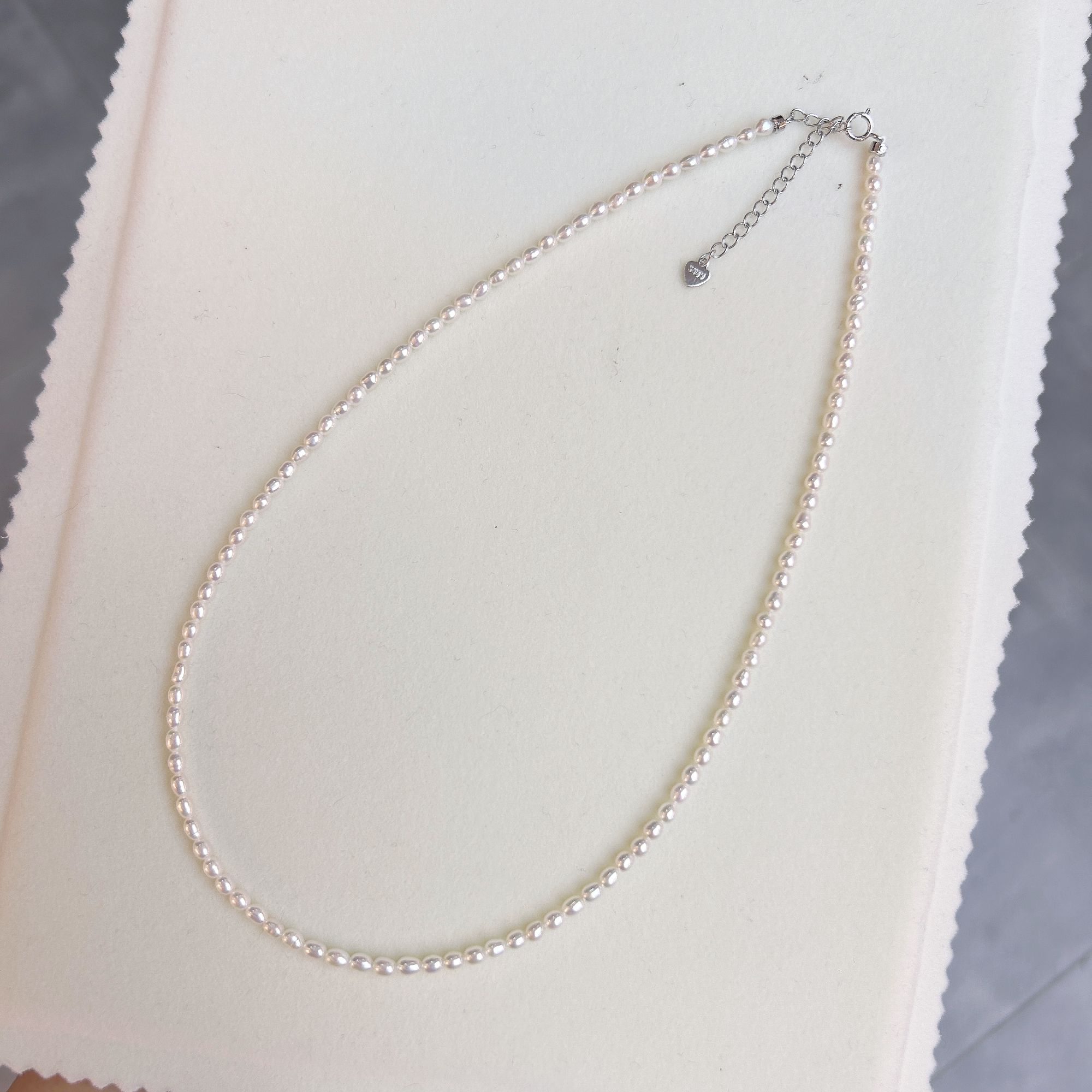 【罗伊伊甄选】淡水珍珠baby珠项链 3-4mm S925银 （送耳钉）SD009