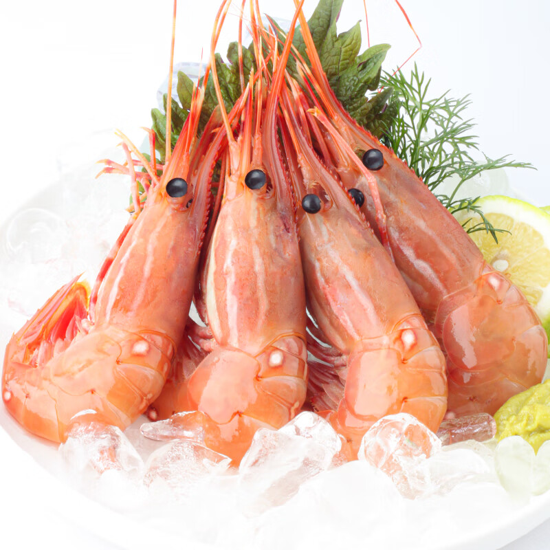 C北极甜虾 海藻头 原装进口 净重5/10斤 鲜甜 开箱即食 青岛发货