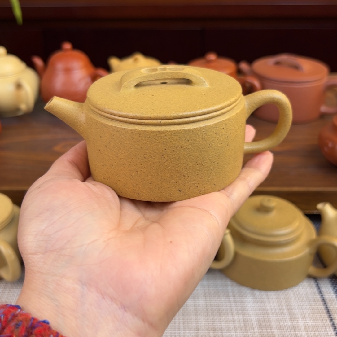 紫砂茶壶黄金段汉瓦全手150cc