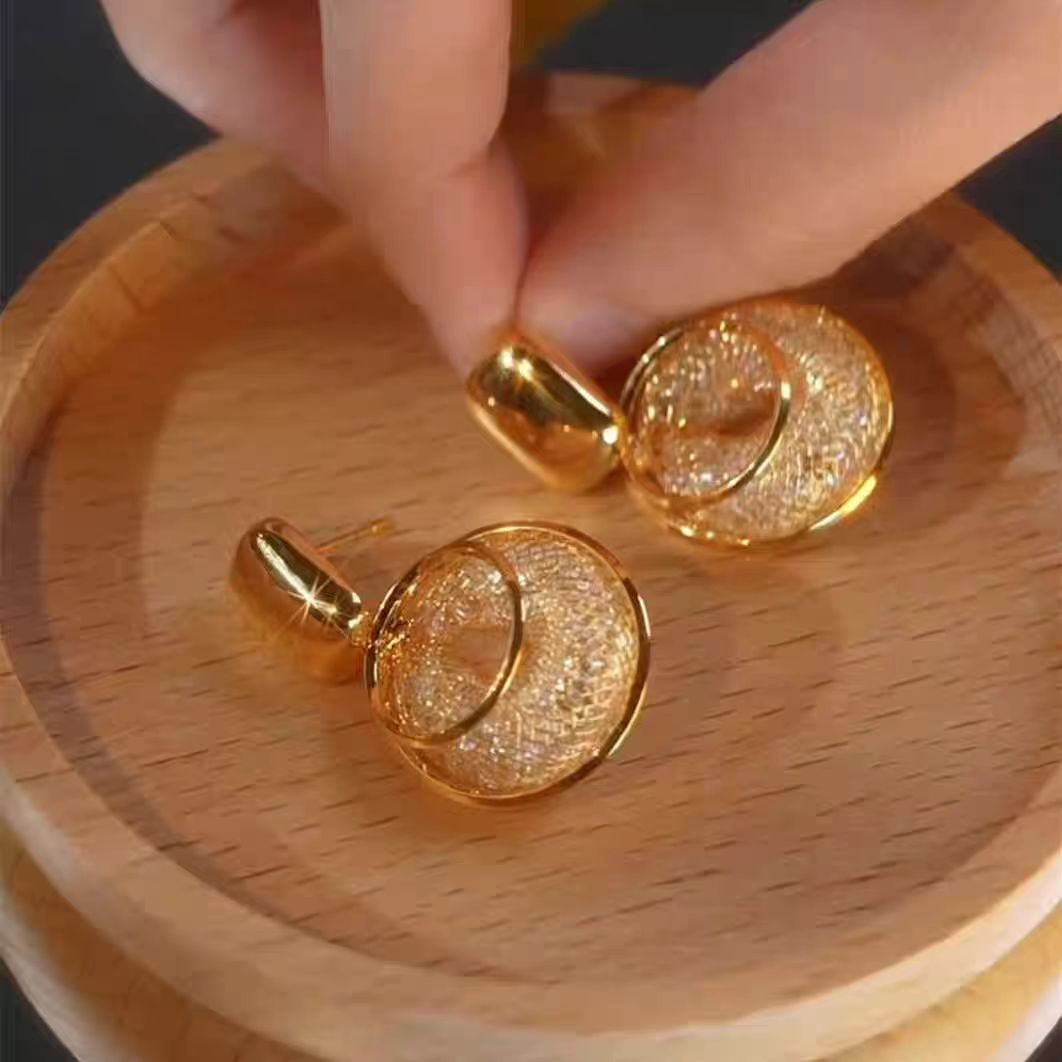 铜合金耳饰 气质轻奢百搭简约简约优雅精致网红设计师耳环F3121