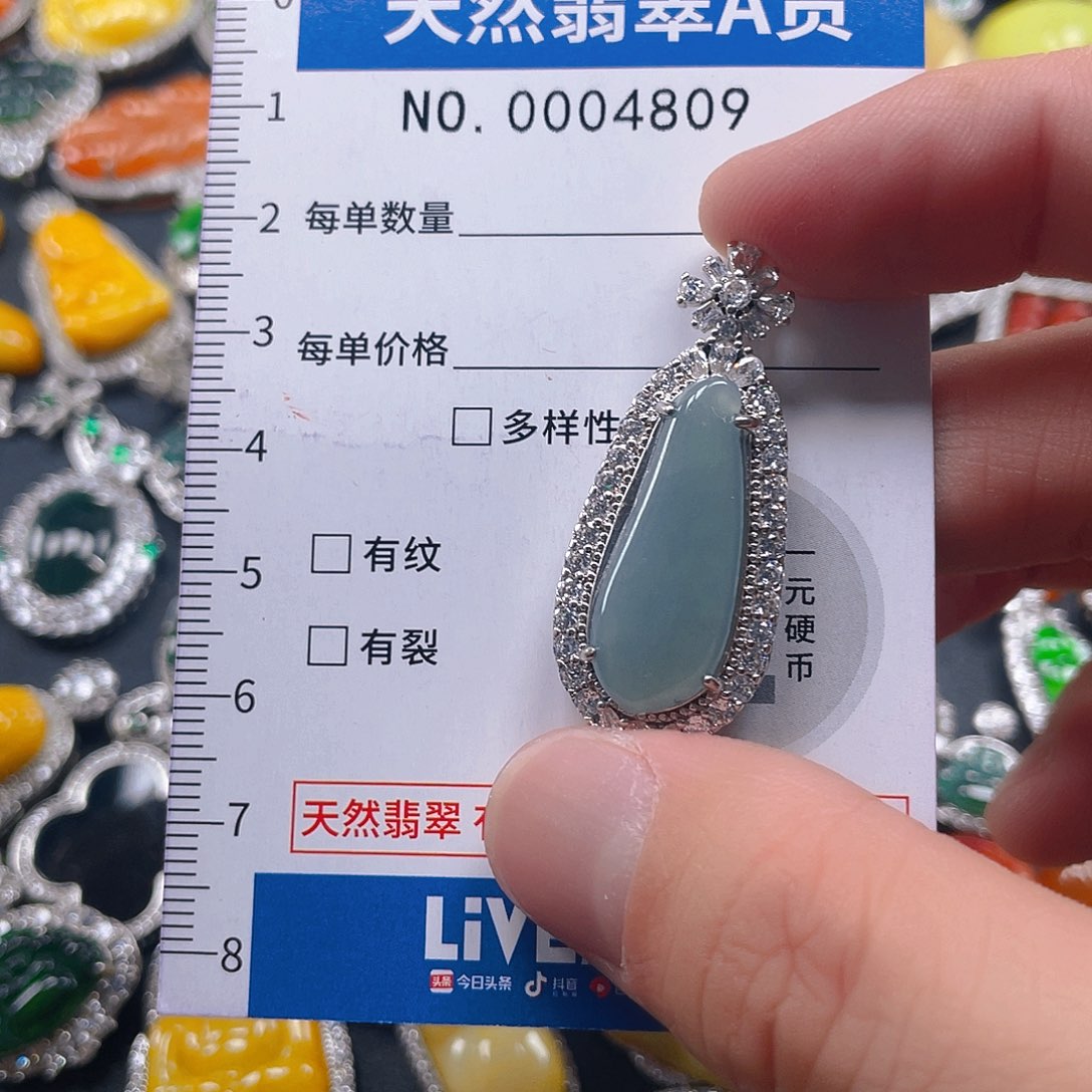 翡翠未镶嵌吊坠(不含链)