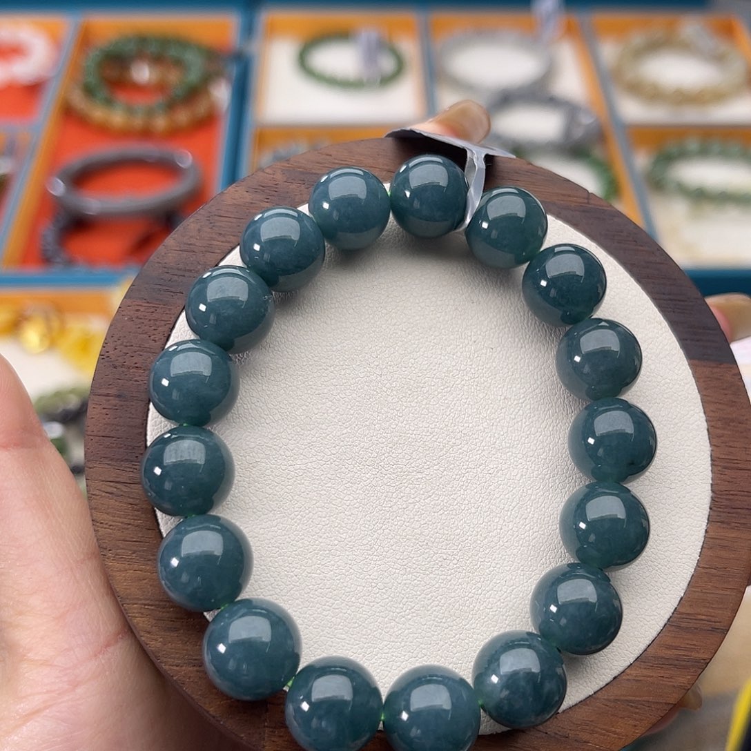 翡翠未镶嵌手串A37卡12