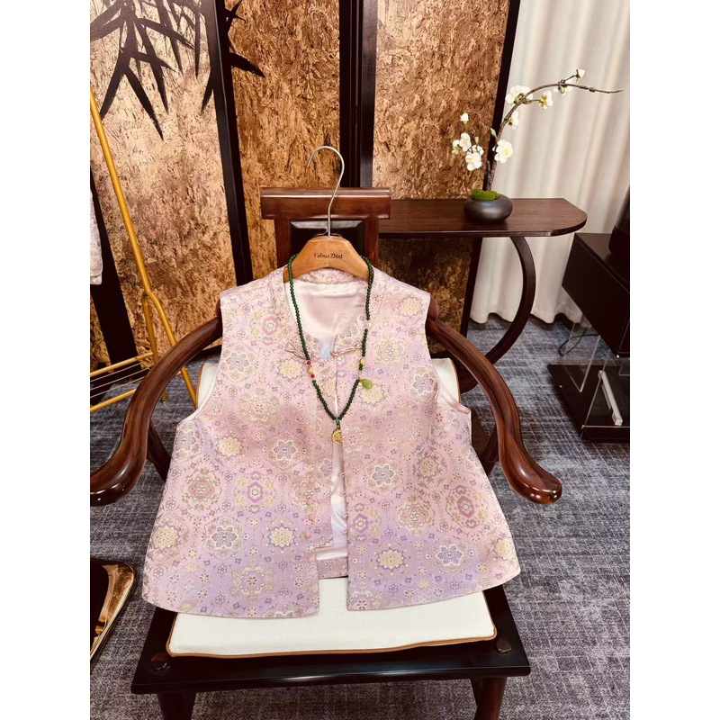 【宝相】圆领新中式马夹提花立领古风中国风