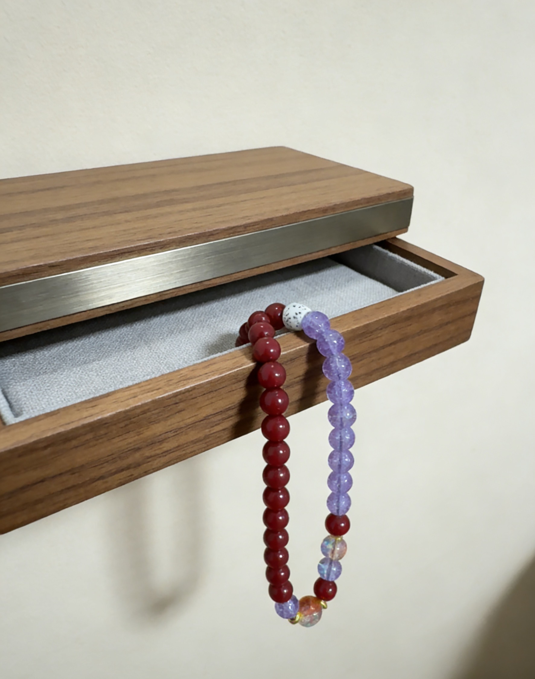 含辰砂工艺品STJ099-朱砂单圈手串（无礼盒）