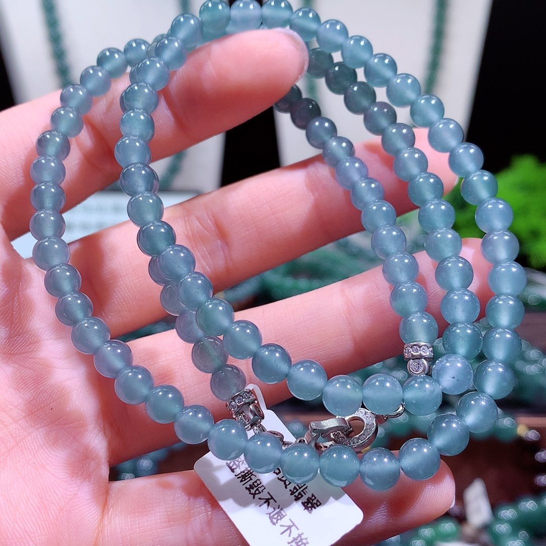 翡翠未镶嵌手链天然a货翡翠项链5.8