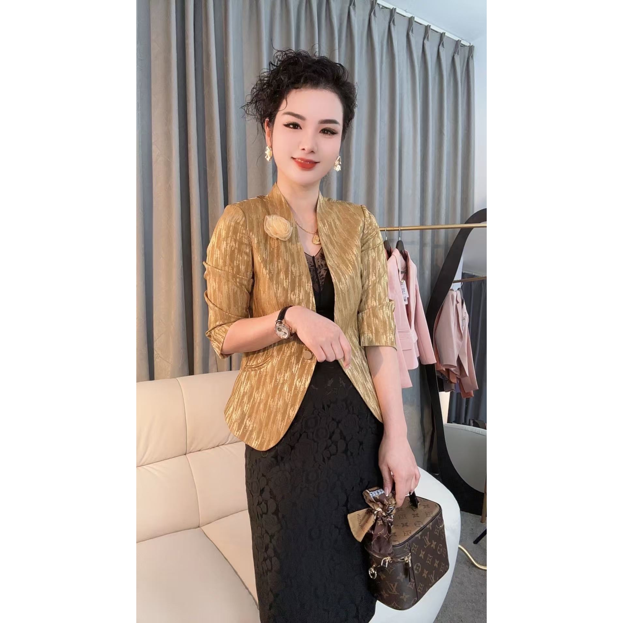 糖糖严选 别致西装外套女春秋2025新款休闲爆款流行小西服 0228