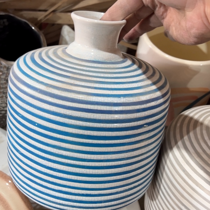 陶瓷花瓶摆件外贸出口微瑕捡漏高27口5公分微瑕