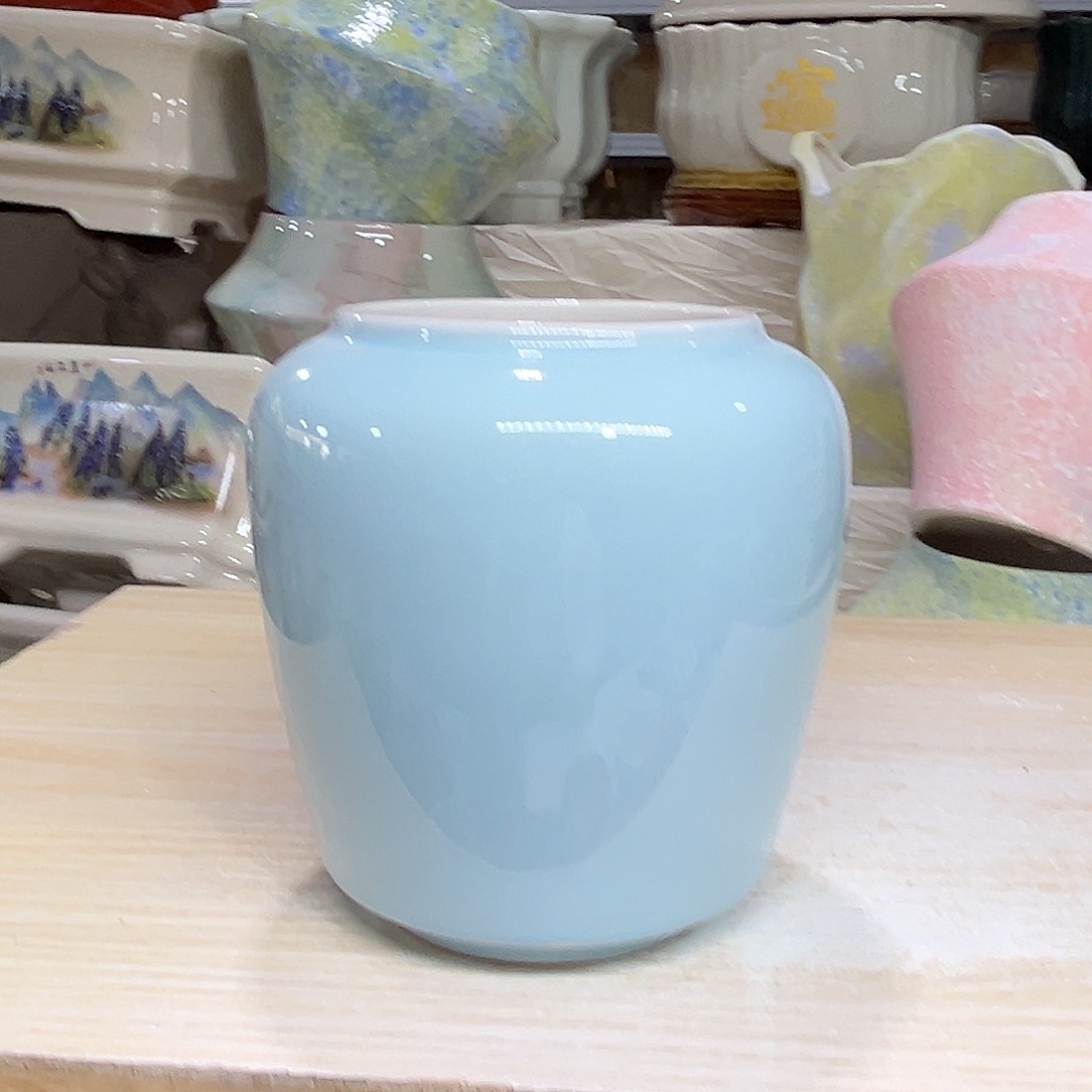 陶瓷绿植多肉微瑕花盆外口径：8*12打孔