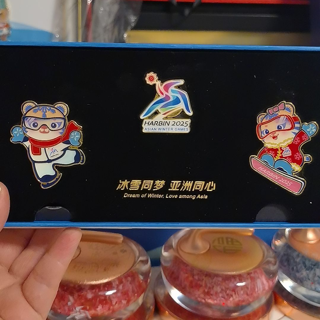 亚冬奥会会徽冰箱贴套装送小礼品