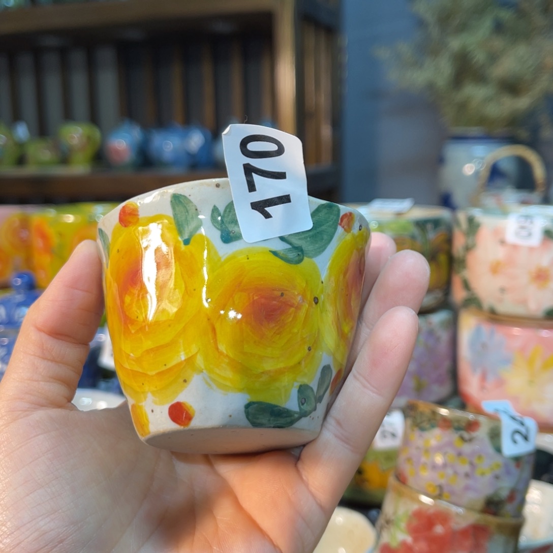 杯素浅陶瓷手工手绘