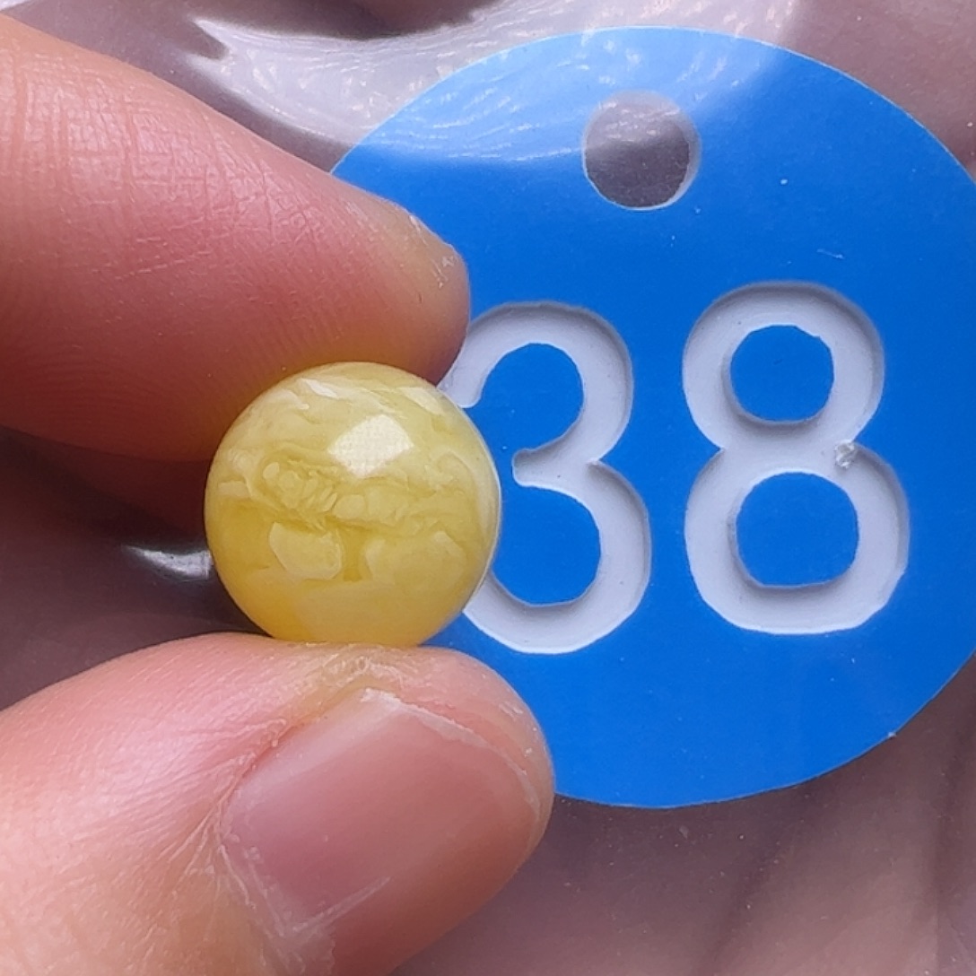 蜜蜡未镶嵌珠宝奇石11mm皮点