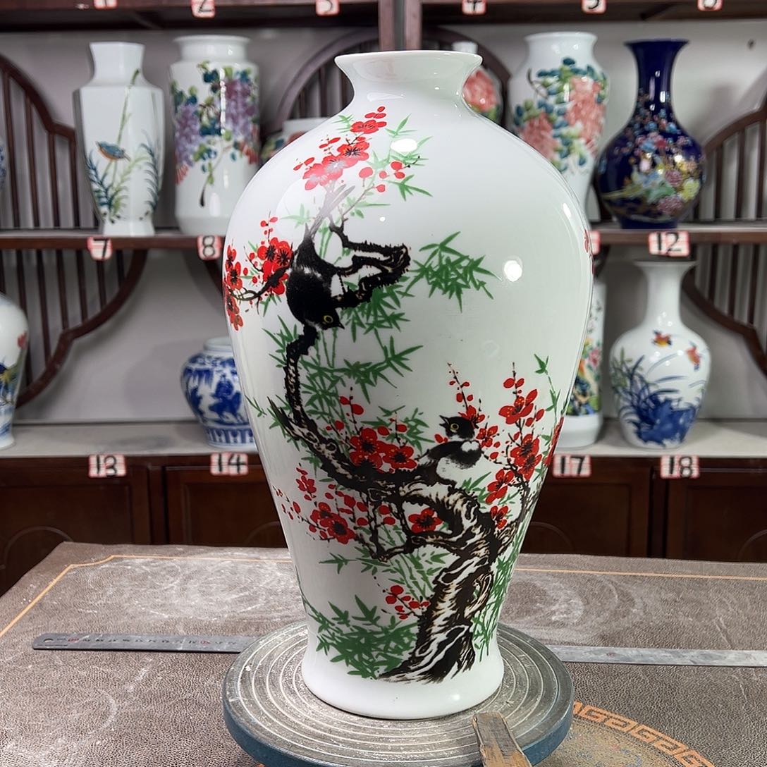 摆件陶景德镇陶瓷梅花