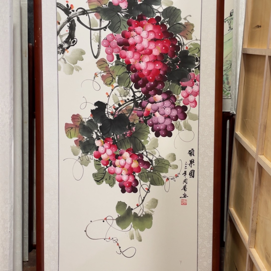 国画带框尺寸63*123厘米