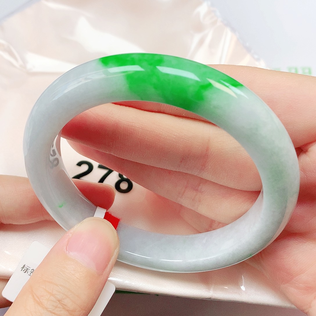 翡翠未镶嵌手镯抖音278