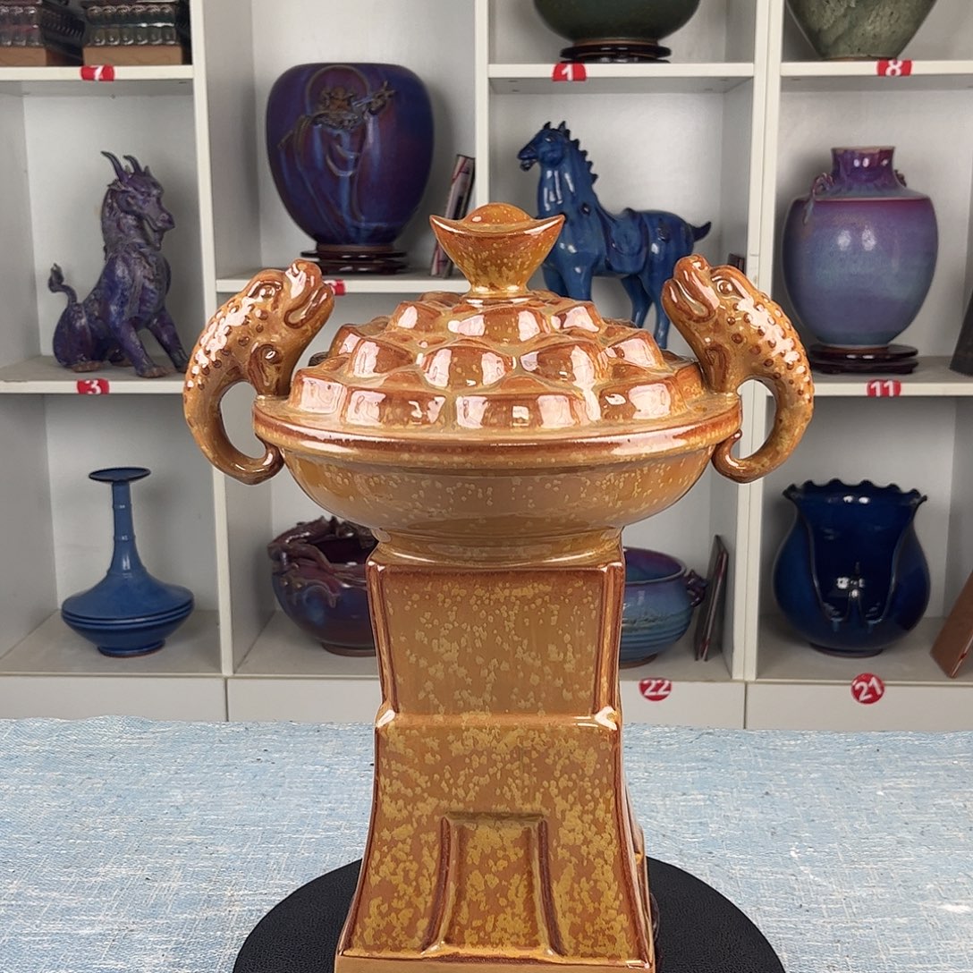 瓷片聚宝盆大师作品