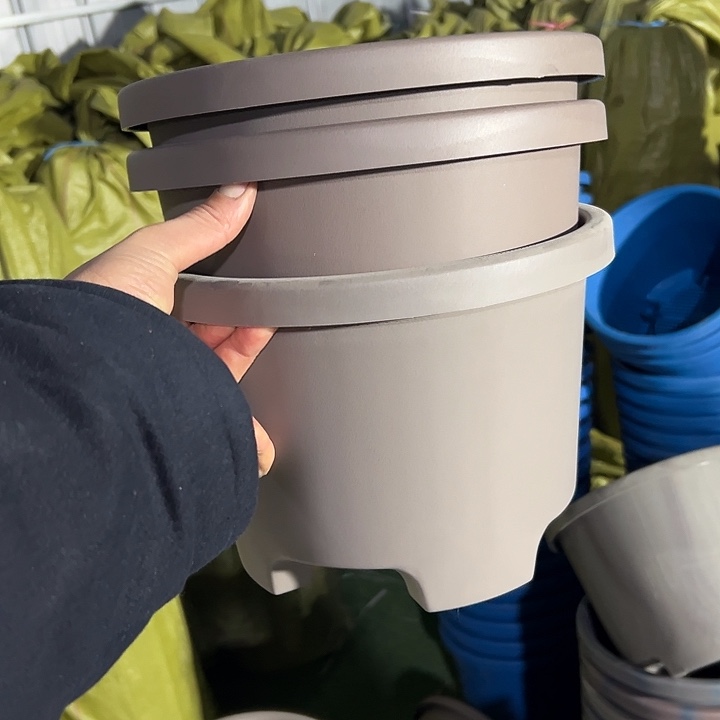 咖色圆球根26外径19高3个盆