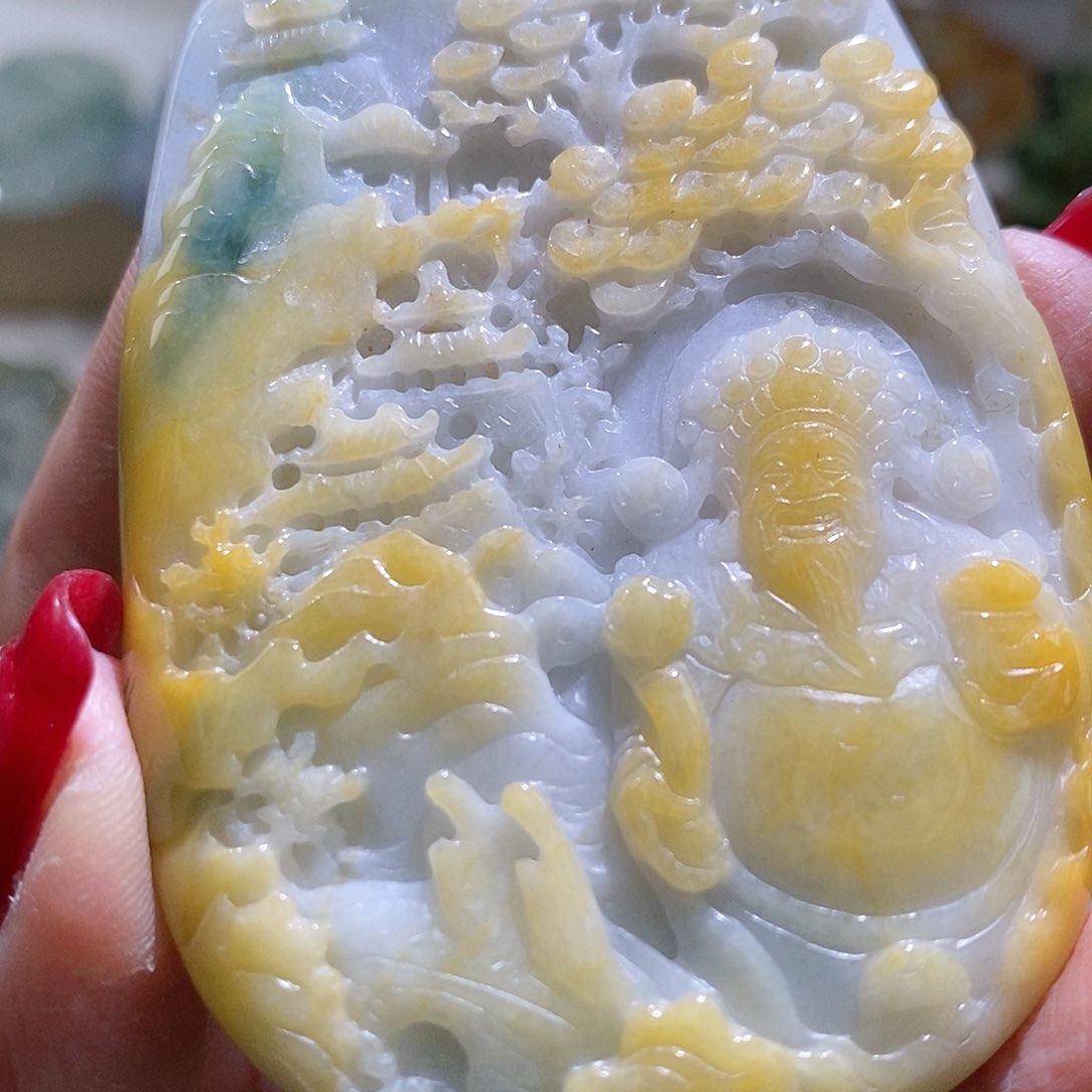 【闪购商品】翡翠颈饰未镶嵌财神