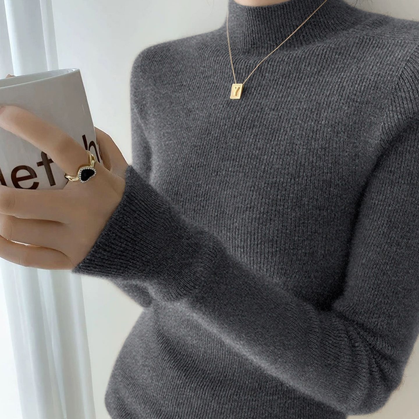 秋冬新款正品撤柜一线成衣羊毛衫半高领针织衫修身长袖打底毛衣