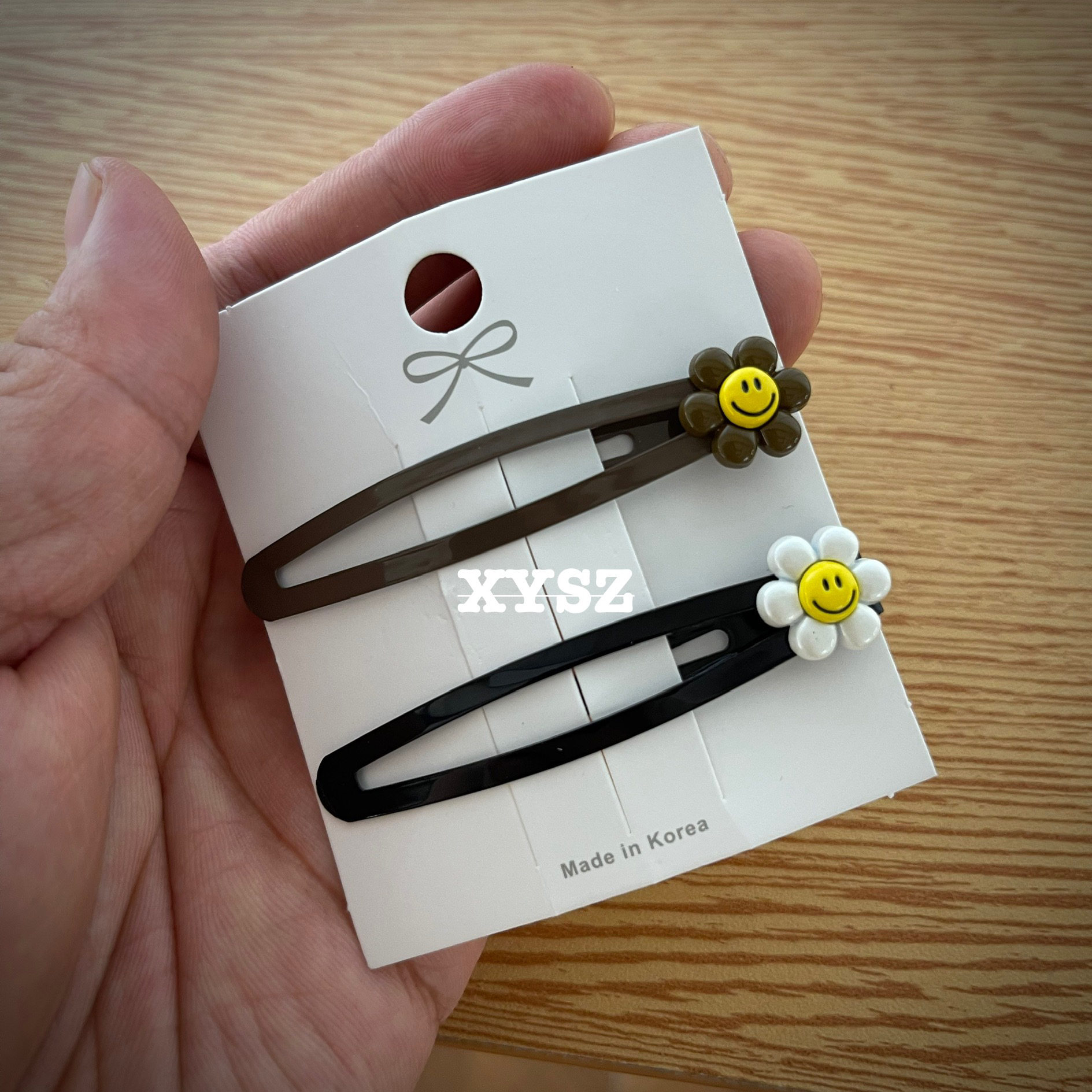 笑脸花朵掰掰夹甜美女日韩瑞丽风卡通风边夹发夹BB夹时髦小姨风