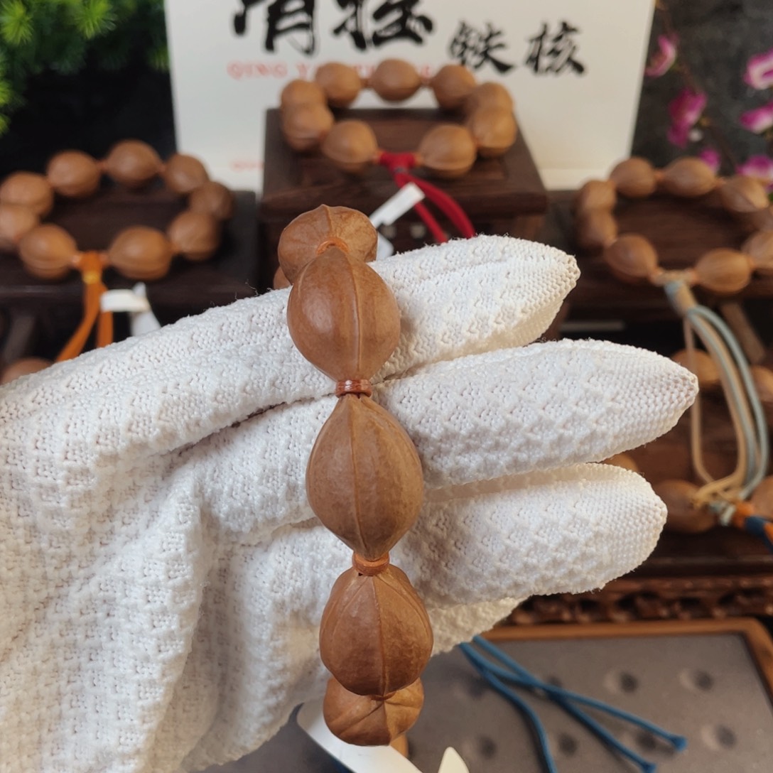 尔***！橄榄核手串原生态梅林铁核19*28