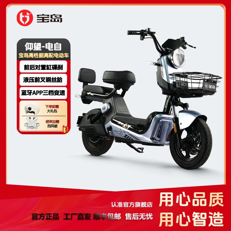 宝岛【仰望】长续航厂家直发超大动力时尚变速骑行宝岛电动车