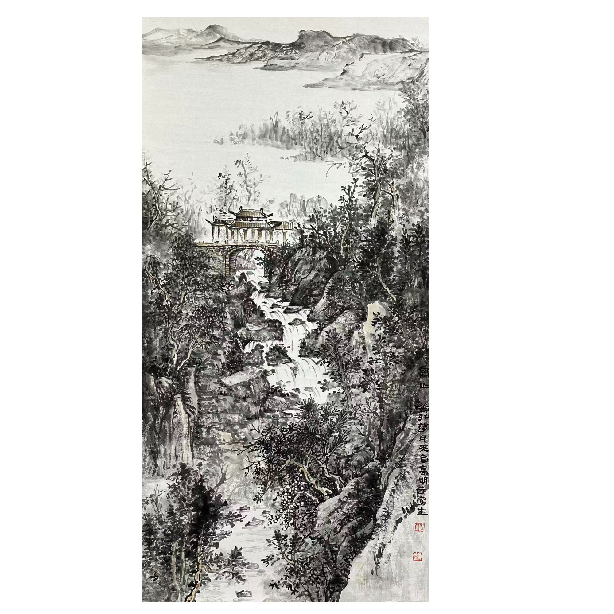 海燕老师水墨山水国画作品