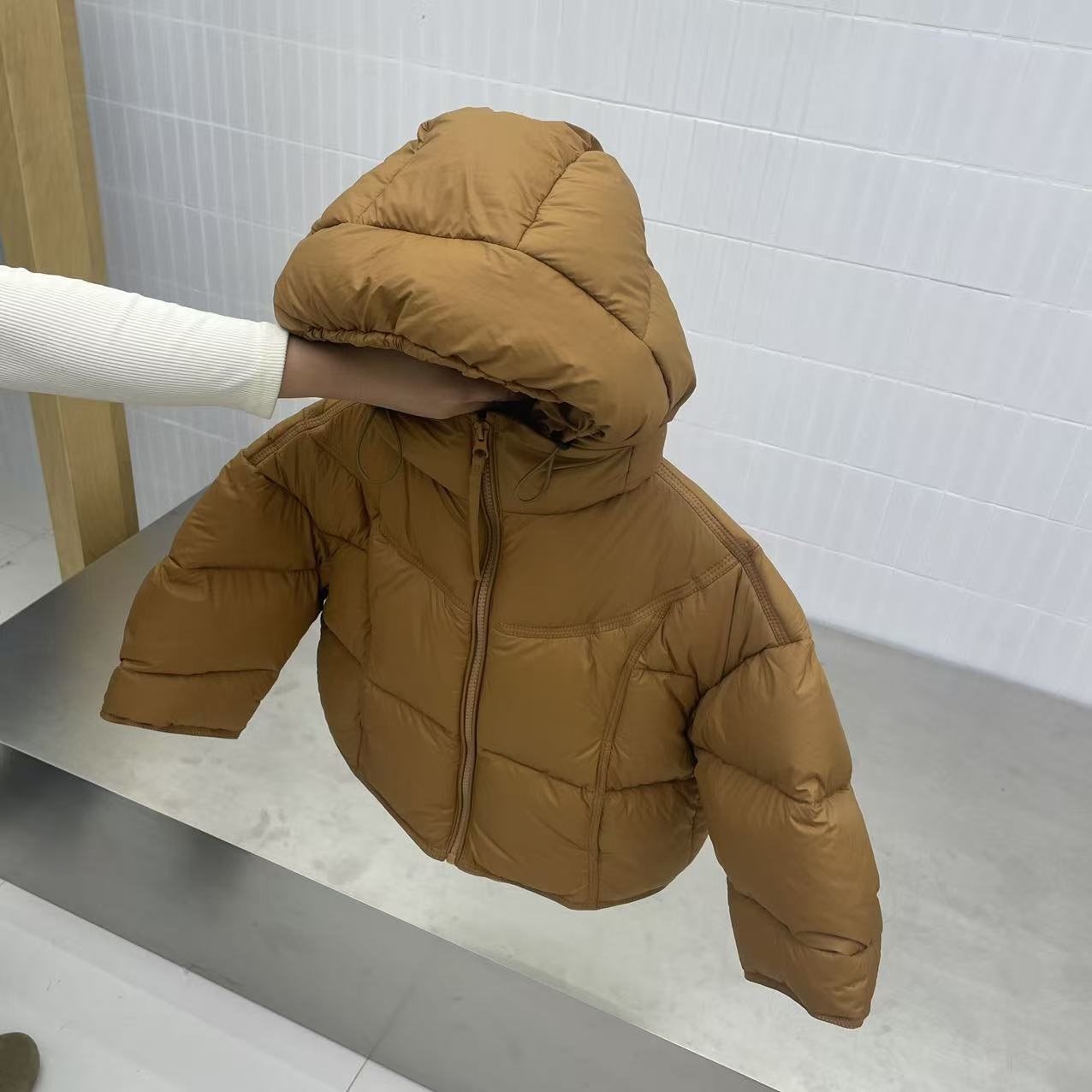 2025新款TXB25970中小童 童装  时尚休闲撞色连帽羽绒服